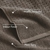Madison Park Spa Waffle 100% Cotton Luxurious Towel Set, Premium Texture Waffle Weave, Highly Absorbent, Quick Dry, Hotel & Spa Quality Wash Clothes for Bathroom, Assorted Sizes, Sage Green 6 Piece(Charcoal)