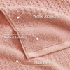 Madison Park Spa Waffle 100% Cotton Luxurious Towel Set, Premium Texture Waffle Weave, Highly Absorbent, Quick Dry, Hotel & Spa Quality Wash Clothes for Bathroom, Assorted Sizes, Sage Green 6 Piece(Pink)