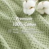 Madison Park Spa Waffle 100% Cotton Luxurious Towel Set, Premium Texture Waffle Weave, Highly Absorbent, Quick Dry, Hotel & Spa Quality Wash Clothes for Bathroom, Assorted Sizes, Sage Green 6 Piece(Sage Green)
