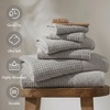 Madison Park Spa Waffle 100% Cotton Luxurious Towel Set, Premium Texture Waffle Weave, Highly Absorbent, Quick Dry, Hotel & Spa Quality Wash Clothes for Bathroom, Assorted Sizes, Sage Green 6 Piece(Grey)