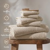 Madison Park Spa Waffle 100% Cotton Luxurious Towel Set, Premium Texture Waffle Weave, Highly Absorbent, Quick Dry, Hotel & Spa Quality Wash Clothes for Bathroom, Assorted Sizes, Sage Green 6 Piece(Natural)