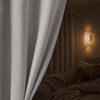 Madison Park Blackout Curtains for Bedroom, Linen Textured 100% Light Blocking 84 Inch Long, 2 Panels Set Room Darkening Thermal Insulated Curtains & Drapes for Nursery Living Room (52″x84″, White)(Linen Textured-grey)