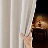 Madison Park Blackout Curtains for Bedroom, Linen Textured 100% Light Blocking 84 Inch Long, 2 Panels Set Room Darkening Thermal Insulated Curtains & Drapes for Nursery Living Room (52″x84″, White)(Jacquard Textured-white)