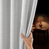 Madison Park Blackout Curtains for Bedroom, Linen Textured 100% Light Blocking 84 Inch Long, 2 Panels Set Room Darkening Thermal Insulated Curtains & Drapes for Nursery Living Room (52″x84″, White)(Jacquard Textured-grey)