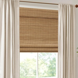 Madison Park Eastfield 100% Bamboo Cordless Roman Shades-Woven Wooden Privacy Panel, Light Filtering Easy Installation Window Blind Treatment, Bedroom, Living Room Decor, 31″ W x 64″ L, Neutral(Neutral)