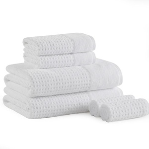 Madison Park Spa Waffle 100% Cotton Luxurious Towel Set, Premium Texture Waffle Weave, Highly Absorbent, Quick Dry, Hotel & Spa Quality Wash Clothes for Bathroom, Assorted Sizes, Sage Green 6 Piece(White)
