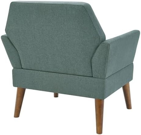 image:image510 DESIGN MidCentury Modern Accent Chair HandTufted Upholstered Armchair with Sinuous Spring amp HighDensity Foam Solid Wood Legs Lounge Chair for Living Room Bedroom Reading Nook TealBlue