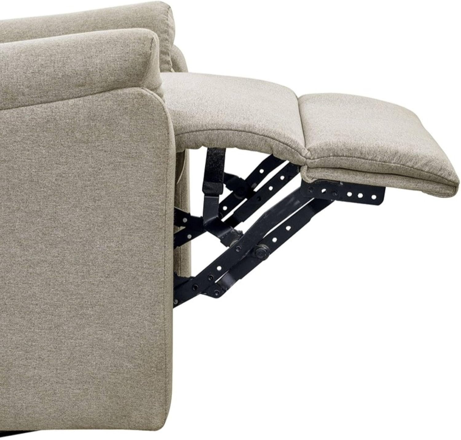 image:imageMadison Park Recliner amp Rocking Chair Glider Recliner Nursery Chair for Living Room amp Bedroom Swivel Rocker Recliner with a Rounded Back Versatile 3in1 Accent Chair for Small Spaces Light GreyBeige