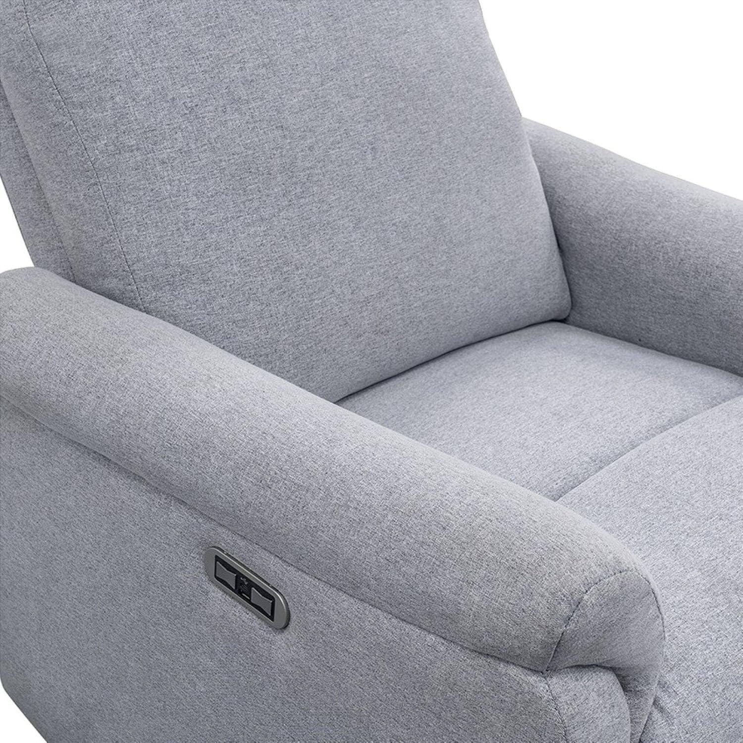 image:imageMadison Park Recliner amp Rocking Chair Glider Recliner Nursery Chair for Living Room amp Bedroom Swivel Rocker Recliner with a Rounded Back Versatile 3in1 Accent Chair for Small Spaces Light GreyLight Grey