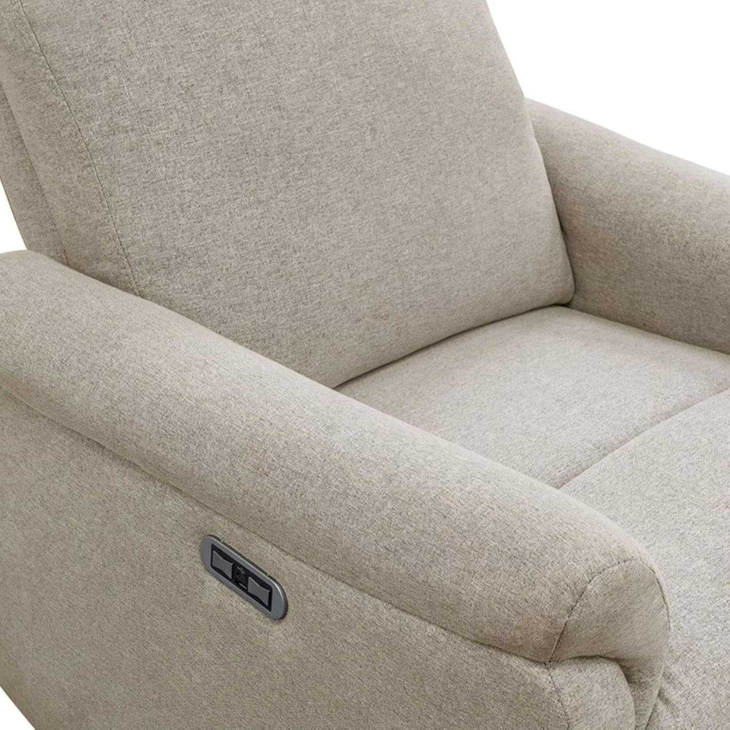 image:imageMadison Park Recliner amp Rocking Chair Glider Recliner Nursery Chair for Living Room amp Bedroom Swivel Rocker Recliner with a Rounded Back Versatile 3in1 Accent Chair for Small Spaces Light GreyBeige