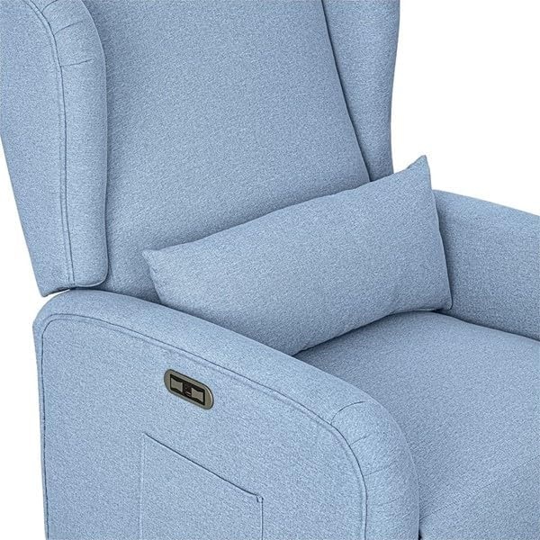 image:imageMadison Park Recliner amp Rocking Chair Glider Recliner Nursery Chair with Lumbar Pillow Swivel Rocker Recliner 3in1 Accent Chair with Side Pocket for Living Room Bedroom amp Small Spaces BlueLight Blue