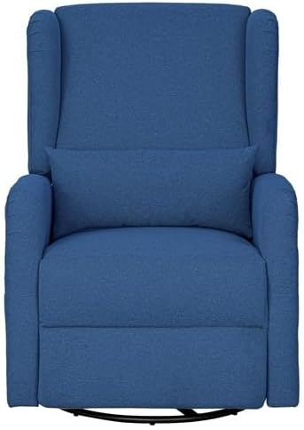 image:imageMadison Park Recliner amp Rocking Chair Glider Recliner Nursery Chair with Lumbar Pillow Swivel Rocker Recliner 3in1 Accent Chair with Side Pocket for Living Room Bedroom amp Small Spaces BlueBlue