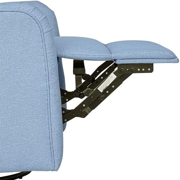 image:imageMadison Park Recliner amp Rocking Chair Glider Recliner Nursery Chair with Lumbar Pillow Swivel Rocker Recliner 3in1 Accent Chair with Side Pocket for Living Room Bedroom amp Small Spaces BlueLight Blue