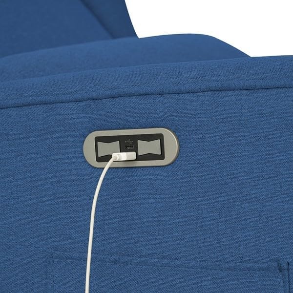 image:imageMadison Park Recliner amp Rocking Chair Glider Recliner Nursery Chair with Lumbar Pillow Swivel Rocker Recliner 3in1 Accent Chair with Side Pocket for Living Room Bedroom amp Small Spaces BlueBlue