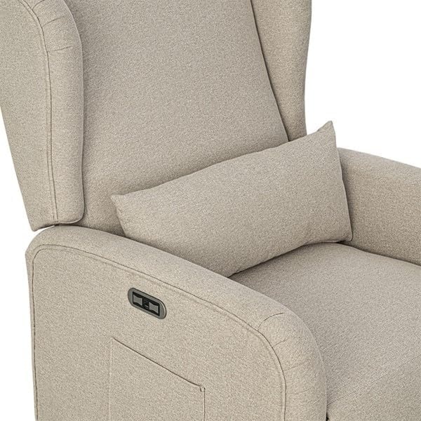 image:imageMadison Park Recliner amp Rocking Chair Glider Recliner Nursery Chair with Lumbar Pillow Swivel Rocker Recliner 3in1 Accent Chair with Side Pocket for Living Room Bedroom amp Small Spaces BlueBeige