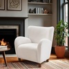 INK+IVY Wingback Armchair, Upholstered High Back Accent Chair for Living Room, Comfy Reading Chair with Solid Walnut Legs and 300 lbs Weight Capacity, Small Space Armchair for Bedroom, Nursery, Office