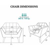 Ink+Ivy Newport Wide Mid-Century Modern Lounge Chair Hand-Tufted Velvet Upholstered Accent Armchair with Solid Wood Pecan Legs for Living Room Bedroom Reading(Green)