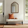 Madison Park 24″x36″ Wooden Framed Arched Wall Mirror with Unique Scalloped Corners and Modern Shape, Natural Wood Bathroom Vanity Mirror for Entryway, Living Room
