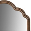 Madison Park 24″x36″ Wooden Framed Arched Wall Mirror with Unique Scalloped Corners and Modern Shape, Natural Wood Bathroom Vanity Mirror for Entryway, Living Room