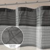 Madison Park Amherst Bathroom Shower Curtain Faux Silk Pieced Striped Modern Microfiber Bath Curtains, 72×72 Inches, Grey(Grey)