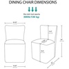 Madison Park Dining Chair with Casters, Modern Armless Upholstered Dining Room Chair, Cream Basketweave Fabric Accent Chair with Hidden Wheels, Compact Cube Base Side Chair for Kitchen Dining Room