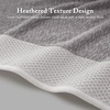 Madison Park Hayden 6 Piece Bath & Hand Towel Set, 550 GSM, Charcoal | Yarn-Dyed Dobby Slub Texture, 100% Combed Cotton, 2 Bath 2 Hand 2 Washcloth, Soft Absorbent Spa Hotel Quality Towels(Grey)