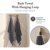 Madison Park Hayden 6 Piece Bath & Hand Towel Set, 550 GSM, Charcoal | Yarn-Dyed Dobby Slub Texture, 100% Combed Cotton, 2 Bath 2 Hand 2 Washcloth, Soft Absorbent Spa Hotel Quality Towels(Charcoal)
