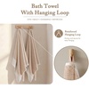 Madison Park Hayden 6 Piece Bath & Hand Towel Set, 550 GSM, Charcoal | Yarn-Dyed Dobby Slub Texture, 100% Combed Cotton, 2 Bath 2 Hand 2 Washcloth, Soft Absorbent Spa Hotel Quality Towels(Beige)