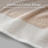 Madison Park Hayden 6 Piece Bath & Hand Towel Set, 550 GSM, Charcoal | Yarn-Dyed Dobby Slub Texture, 100% Combed Cotton, 2 Bath 2 Hand 2 Washcloth, Soft Absorbent Spa Hotel Quality Towels(Beige)
