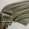 Madison Park Liquid Cotton Blanket Breathable, Softer Ring Spun Weave, Diamond Motif, Luxurious 100% Cotton All Seasons Lightweight Summer Blanket for Bed, Couch, Office, Olive Green, Full/Queen(Olive Green)