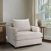 Madison Park Oversized Upholstered Armchair, Extra Large Comfy Living Room Chair with Pillow, Big Accent Reading Lounge Chair for Bedroom Home Office Reading Nook, 38.5″ W x 32″ D x 37″ H