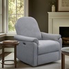 Madison Park Recliner & Rocking Chair: Glider Recliner Nursery Chair for Living Room & Bedroom, Swivel Rocker Recliner with a Rounded Back, Versatile 3-in-1 Accent Chair for Small Spaces, Light Grey(Light Grey)