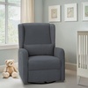 Madison Park Recliner & Rocking Chair: Glider Recliner Nursery Chair with Lumbar Pillow, Swivel Rocker Recliner 3-in-1 Accent Chair with Side Pocket for Living Room Bedroom & Small Spaces, Blue(Grey)