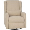 Madison Park Recliner & Rocking Chair: Glider Recliner Nursery Chair with Lumbar Pillow, Swivel Rocker Recliner 3-in-1 Accent Chair with Side Pocket for Living Room Bedroom & Small Spaces, Blue(Beige)