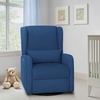 Madison Park Recliner & Rocking Chair: Glider Recliner Nursery Chair with Lumbar Pillow, Swivel Rocker Recliner 3-in-1 Accent Chair with Side Pocket for Living Room Bedroom & Small Spaces, Blue(Blue)