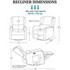 Madison Park Recliner & Rocking Chair: Glider Recliner Nursery Chair with Lumbar Pillow, Swivel Rocker Recliner 3-in-1 Accent Chair with Side Pocket for Living Room Bedroom & Small Spaces, Blue(Grey)