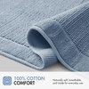 Madison Park Sanctuary 100% Cotton Non-Slip Bath Rug for Bathroom, Bedroom & Entryway, 20×32 Inch Low-Profile Soft Absorbent Woven Bathroom Rug, Machine Washable, Sage Green(Blue)