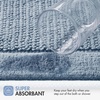 Madison Park Sanctuary 100% Cotton Non-Slip Bath Rug for Bathroom, Bedroom & Entryway, 20×32 Inch Low-Profile Soft Absorbent Woven Bathroom Rug, Machine Washable, Sage Green(Blue)