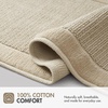 Madison Park Sanctuary 100% Cotton Non-Slip Bath Rug for Bathroom, Bedroom & Entryway, 20×32 Inch Low-Profile Soft Absorbent Woven Bathroom Rug, Machine Washable, Sage Green(Natural)