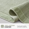 Madison Park Sanctuary 100% Cotton Non-Slip Bath Rug for Bathroom, Bedroom & Entryway, 20×32 Inch Low-Profile Soft Absorbent Woven Bathroom Rug, Machine Washable, Sage Green(Sage Green)
