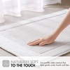 Madison Park Sanctuary 100% Cotton Non-Slip Bath Rug for Bathroom, Bedroom & Entryway, 20×32 Inch Low-Profile Soft Absorbent Woven Bathroom Rug, Machine Washable, Sage Green(White)