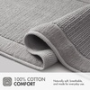 Madison Park Sanctuary 100% Cotton Non-Slip Bath Rug for Bathroom, Bedroom & Entryway, 20×32 Inch Low-Profile Soft Absorbent Woven Bathroom Rug, Machine Washable, Sage Green(Grey)