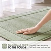 Madison Park Sanctuary 100% Cotton Non-Slip Bath Rug for Bathroom, Bedroom & Entryway, 20×32 Inch Low-Profile Soft Absorbent Woven Bathroom Rug, Machine Washable, Sage Green(Sage Green)