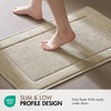Madison Park Sanctuary 100% Cotton Non-Slip Bath Rug for Bathroom, Bedroom & Entryway, 20×32 Inch Low-Profile Soft Absorbent Woven Bathroom Rug, Machine Washable, Sage Green(Natural)