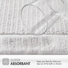 Madison Park Sanctuary 100% Cotton Non-Slip Bath Rug for Bathroom, Bedroom & Entryway, 20×32 Inch Low-Profile Soft Absorbent Woven Bathroom Rug, Machine Washable, Sage Green(White)