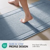 Madison Park Sanctuary 100% Cotton Non-Slip Bath Rug for Bathroom, Bedroom & Entryway, 20×32 Inch Low-Profile Soft Absorbent Woven Bathroom Rug, Machine Washable, Sage Green(Blue)