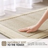 Madison Park Sanctuary 100% Cotton Non-Slip Bath Rug for Bathroom, Bedroom & Entryway, 20×32 Inch Low-Profile Soft Absorbent Woven Bathroom Rug, Machine Washable, Sage Green(Natural)
