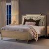 Madison Park Signature Queen Solid Wood Bed Frame with Upholstered Headboard, Wood Slats Support, No Box Spring, Easy Assembly