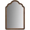 Madison Park 24″x36″ Wooden Framed Arched Wall Mirror with Unique Scalloped Corners and Modern Shape, Natural Wood Bathroom Vanity Mirror for Entryway, Living Room