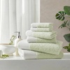 Madison Park Hayden 6 Piece Bath & Hand Towel Set, 550 GSM, Charcoal | Yarn-Dyed Dobby Slub Texture, 100% Combed Cotton, 2 Bath 2 Hand 2 Washcloth, Soft Absorbent Spa Hotel Quality Towels(Sage Green)